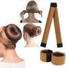 3PCS Magic Bun Women Synthetic Wig Headwear Donuts Bud Ball Twist Magic DIY Bun Maker Tools(light coffee)