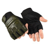 M Outdoor Riding Balance Wheel Skating Military Training Children Half-Finger Gloves(Army Green)