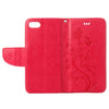 For  iPhone 8 & 7  Pressed Flowers Horizontal Flip Leather Case with Holder & Card Slots & Wallet(Magenta)
