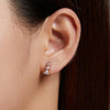 S925 Sterling Silver Exquisite Christmas Tree Ear Studs Women Earrings(Gold)