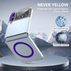 For Samsung Galaxy Z Flip4 lce Folding Series MagSafe Integrated Clear PC Phone Case(Purple)
