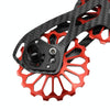 Carbon Fiber Guide Wheel For Road Bike Bicycle Bearing Rear Derailleur Guide Wheel Parts, Model Number: SD4 Red