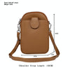 Universal Litchi Texture Phone Crossbody Bag Leather Case for 5.5-7.2 inch Phones(Brown)