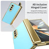 For Samsung Galaxy Z Fold4 Integrated AG Frosted Vacuum Plating Phone Case(Ice Blue)