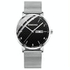 BINBOND B3820 30M Waterproof Ultra-thin Quartz Luminous Starry Watch, Color: White Net-White-Black