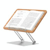 BG-4 Desktop Book Reading Bracket Aluminum Alloy +Wood Board Textbook Tablet Holder Stand