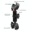 Motorcycle Dual-heads Crabs Clamps Handlebar Fixed Mount, Length:18cm