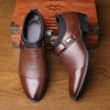 Autumn And Winter Business Dress Large Size Men's Shoes, Size:38(Black)