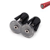 2 PCS Bicycle Bike Aluminum Handlebar End Plugs(Grey)