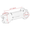 TOSEEK Road Mountain Bike Ultra-light Handlebar Stem Riser Faucet, Size: 17 Degree, 90mm (Gloss)