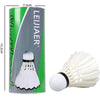 LEIJIAER 290 3pcs/Bucket Durable Duck Feather Badminton Balls(White)
