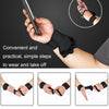 M Weightlifting Dumbbell Horizontal Bar Anti-cocoon Anti-slip Wrist Fitness Four-finger Gloves(Red)
