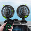 F558 With USB Mobile Phone Charging Car Fan 12/24V Car Truck Double Shaking Head Fan(Double Head 24V)