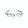 S925 Sterling Silver Love Arrangement Open Adjustable Ring(SCR1001-E)