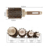 Ceramic Aluminium Hair Comb Round Brush with Nylon Bristle Professional Barber Styling Hair Brush(53mm)