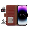 For Asus Zenfone 10 / Zenfone 9 Genuine Leather Magnetic RFID Leather Phone Case(Coffee)