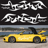 2 PCS/Set D-925 Flame Pattern Car Modified Decorative Sticker(White)