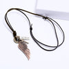 Personalized Angel Wings Pendant Adjustable Simple Long Necklace(Bronze)