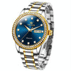 OLEVS 7003 Men Multifunctional Waterproof Mechanical Watch(Gold + Blue)