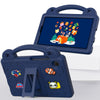 For Samsung Galaxy Tab A9 Handle Kickstand Children EVA Shockproof Tablet Case(Navy Blue)