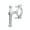 Bicycle Aluminum Alloy Bottle Cage Conversion Seat Fixed Adjustable Bottle Cage(Silver)