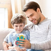 4 PCS  Rotating Magic Beans Decompression Educational Toys Children Fingertip Magic Cube Toys(Triangle Turquoise)