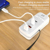 5 in 1 2 x PD 66W, 2 x USB Fast Charger Smart Power Socket, Length:1m(EU Plug)