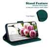 For Realme 13+ Global Butterfly Rose Embossed Leather Phone Case(Green)