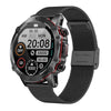 AK56 IP67 BT5.1 1.43inch Smart Watch Support Voice Call / Health Monitoring, Style:Steel Mesh Strap(Black)