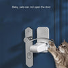 Children Safe Lock Door Handle Fixed Anti-Opening Lock(White)