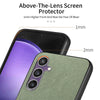 For Samsung Galaxy S21 FE 5G Twill Fabric Leather Skin Back Phone Case(Green)