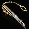 Men Business Formal Wedding Tie Clips, Color: Gold Trumpet
