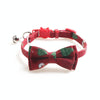 Christmas Pet Collar with Bells & Red Bow