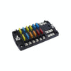 RV Yacht 12-way LED Insulated Flame-retardant Fuse Holder Box with Wire(Configuration 3)