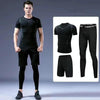 3pcs / Set Men Gym Running Clothes Set Quick Dry Sports T Shirt, Size: XXL(Science Fiction)