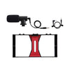 PULUZ 2 in 1 Live Broadcast Smartphone Video Rig + Microphone Kits for iPhone, Galaxy, Huawei, Xiaomi, HTC, LG, Google, and Other Smartphones(Red)