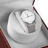 Leather Single Watch Box Electric Motor Watch Shaker Automatic Watch Shaker US Plug(Brown)