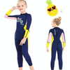 DIVE&SAIL Children Warm Swimsuit One-piece Wetsuit Long Sleeve Cold-proof Snorkeling Surfing Suit, Size: S(Yellow)