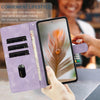 For Samsung Galaxy A24 4G Skin Feel Embossed Feather Leather Phone Case(Purple)