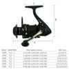 YUMOSHI LS7000 Metal Head Fishing Reel Sea Rod Spinning Reel(Metal Swing Arm+Metal Grip Pill)