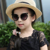 Fashion Baby Girls and Boys Cat Eyes Sunglasses Anti-UV Sunglasses(Black)