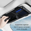 Multi-functional Car Sunshade Sunglasses ID Ticket Storage Bag Car Sun Visor Eyeglasses Case(Grey)