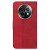 For Realme 13+ Global Geometric Embossed Leather Phone Case(Red)