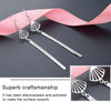Women Fashion S925 Sterling Silver Ear Hook Long Scallop Tassel Earring