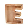 Wooden English Alphabet Piggy Bank Transparent Acrylic Piggy Bank(E)