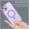 For iPhone 15 Plus MagSafe Frosted Translucent TPU + PC Full Coverage Phone Case(Dark Purple)