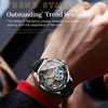 OLEVS 6661 Men Fashion Luminous Waterproof Mechanical Watch(Black + Silver)