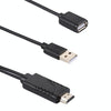 1080P USB 2.0 Male + USB 2.0 Female to HDMI HDTV AV Adapter Cable for iPhone / iPad, Android Smartphones(Black)