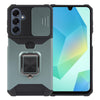 For Samsung Galaxy A16 5G / 4G Camera Shield Card Slot PC Hybrid TPU Phone Case(Dark Green)
