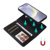 For Samsung Galaxy S25+ 5G BETOPNICE BN-005 2 in 1 Detachable Imitate Genuine Leather Phone Case(Black)